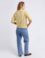 Foxwood II FERNIE Button Knit - yellow