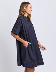 Foxwood II JULIAN Denim Dress - denim blue