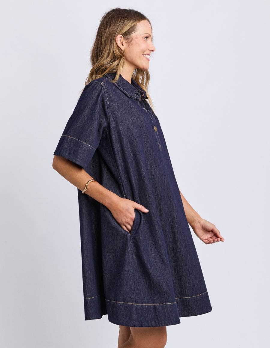 Foxwood II JULIAN Denim Dress - denim blue