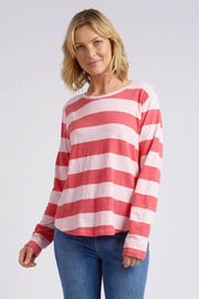 Elm Lifestyle II SPRITZ Stripe L/S Tee - Coral Pink