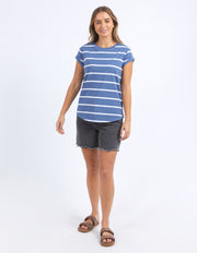 Foxwood II MANLY Stripe Tee - denim blue