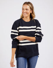 Elm Lifestyle II ALLEGRA Crew - Navy White stripe