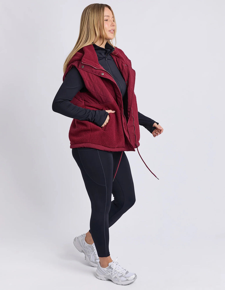 Elm Lifestyle II FREEDOM Quilted Vest - plum