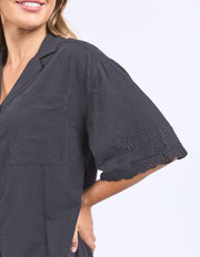 FOXWOOD II MADELEINE SHIRT DRESS - BLACK