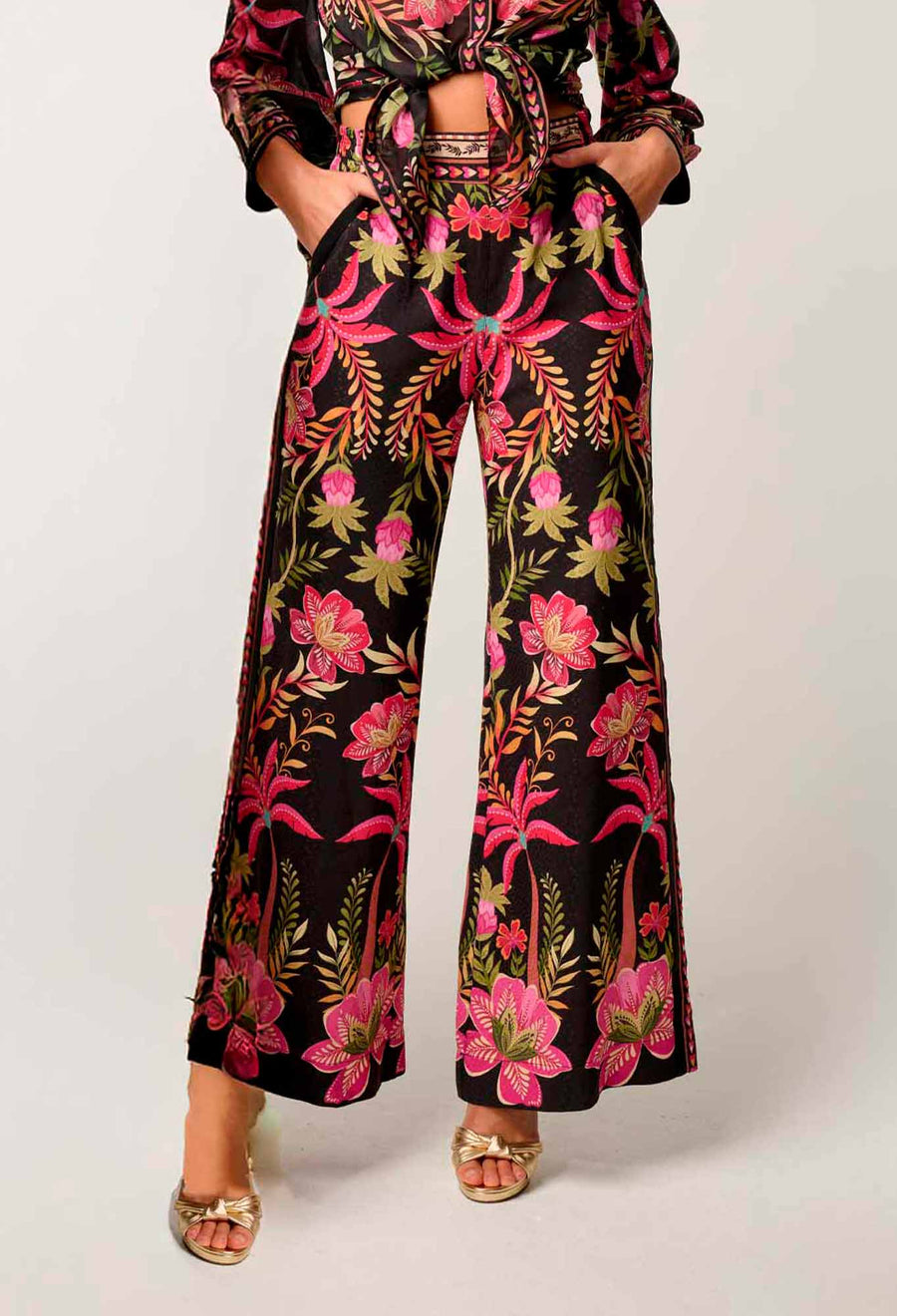 OnceWas II WILLOW Viscose Pant - Anthos Lotos