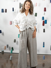 Maud Dainty II DOWNTOWN LINEN PANT - Sand