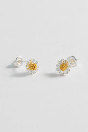 Estella Bartlett II Mini Wildflower Earrings - Silver plated