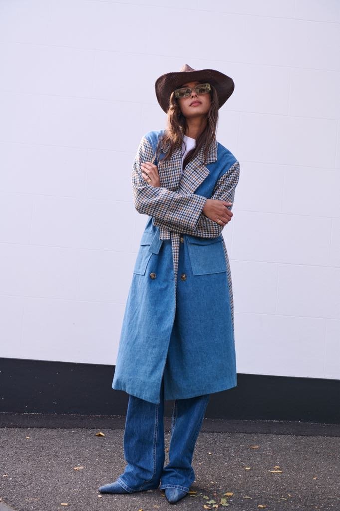 Barry Made II HOLMSON Trench - Denim/Check