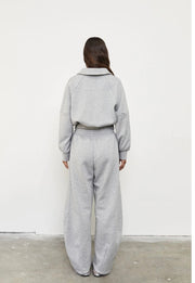 Pinky & Kamal II BARREL FLEECE TRACK PANT - Grey Marle