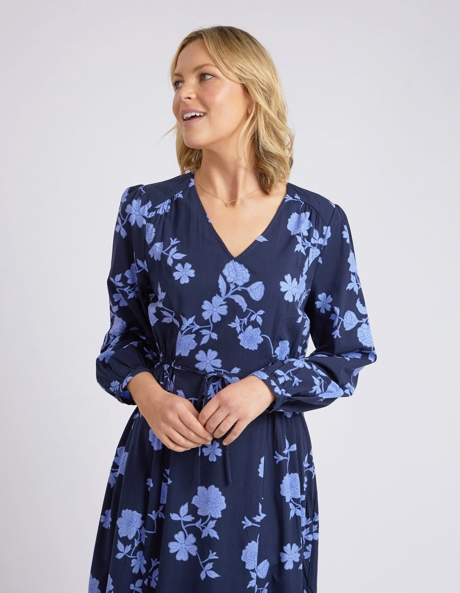 Elm II KACEY Floral Dress - navy print