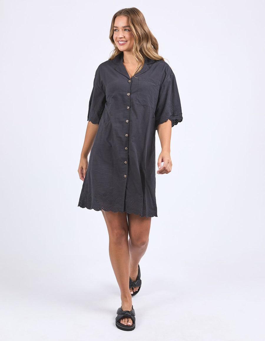 FOXWOOD II MADELEINE SHIRT DRESS - BLACK
