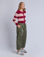 Elm Lifestyle II LUND Barrel Leg Pant - basil
