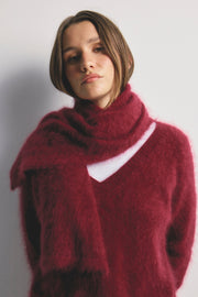 World Of Nomads II OLIVIA Cashmere V-Neck Sweater -Cerise