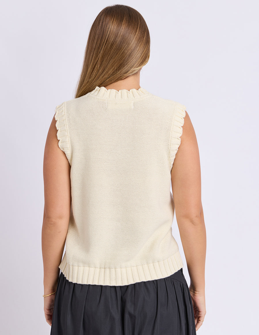 Foxwood II VESPER KNIT VEST - White
