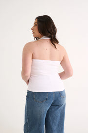 PRIMI II HARMONY HALTER NECK TANK - White