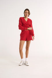 PRIMI II CHARLOTTE V NECK JUMPER - Red