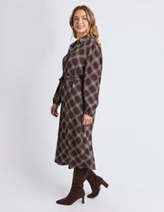 FOXWOOD II EDISON CHECK DRESS - Chocolate