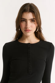 Primi II CARINA Henley L/S - black