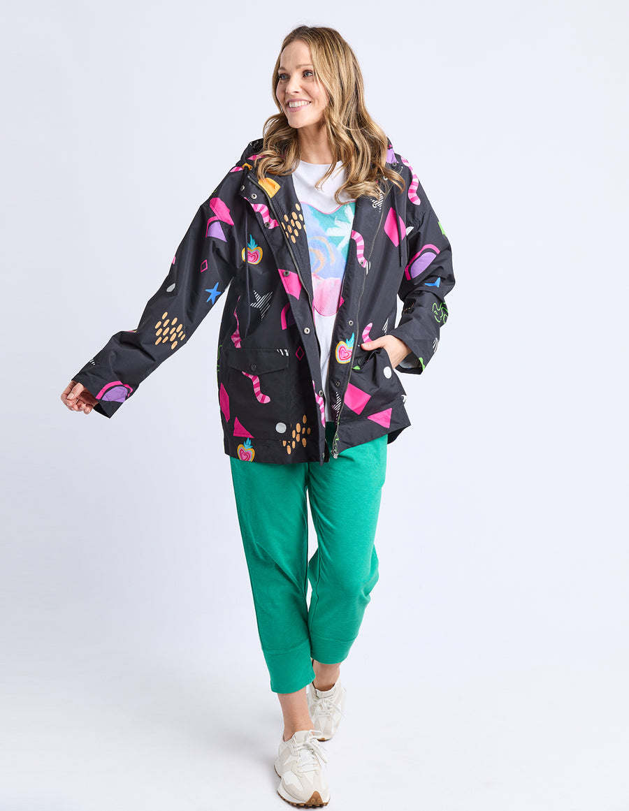 Elm II LICORICE GALAXY RAIN COAT - blue119.95