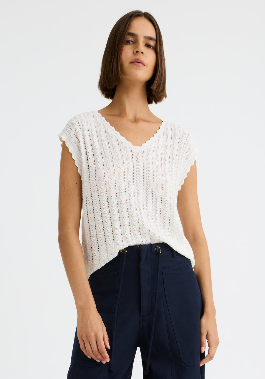 Morrison II ODETTE KNIT VEST - White