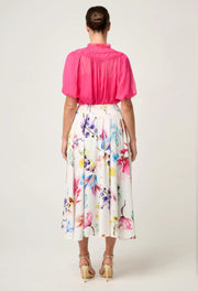 OnceWas IIPANDOREA Dobby Stitch Detail Skirt - plume blossom