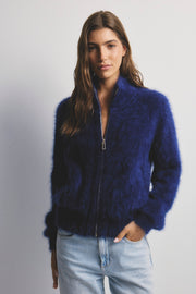 World Of Nomads II FELIX Zip Up Cashmere Bomber - Navy