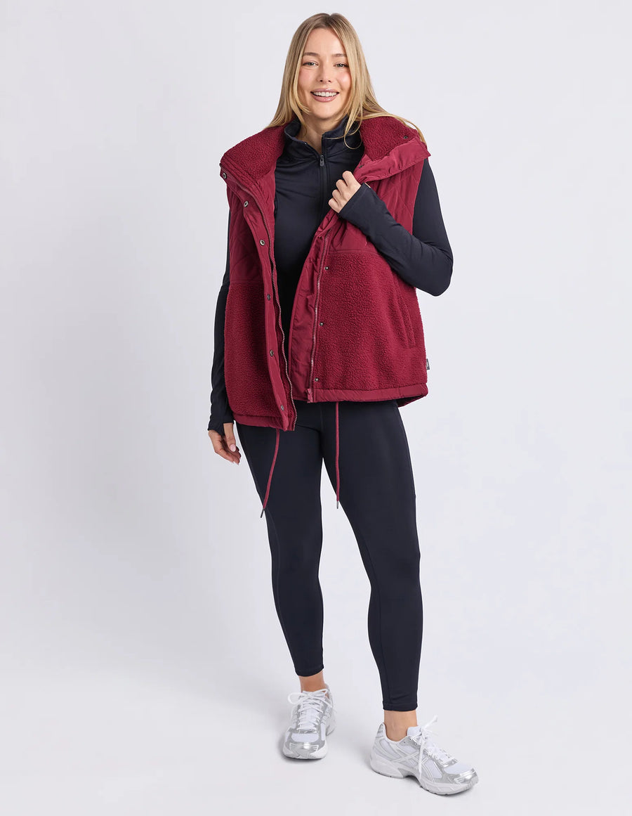 Elm Lifestyle II FREEDOM Quilted Vest - plum