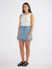 ENA Pelly II REESE Denim Mini Skirt - Mid Blue Wash