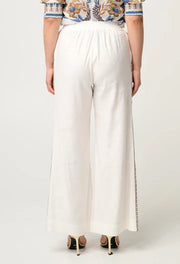 Oncewas II Petite - ZARA Trim Detail Pant - ivory