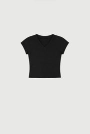 Pinky & Kamal II 90’s V neck T shirt - black
