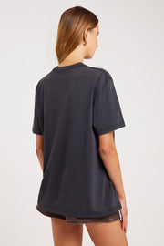 ENA PELLY II LEOPARD COLLEGIATE TEE - Vintage black