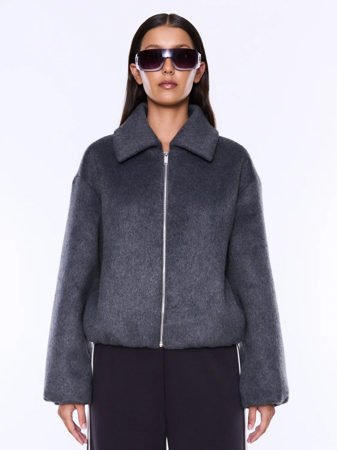 Ena Pelly II MAEVE Wool Blend Bomber - grey
