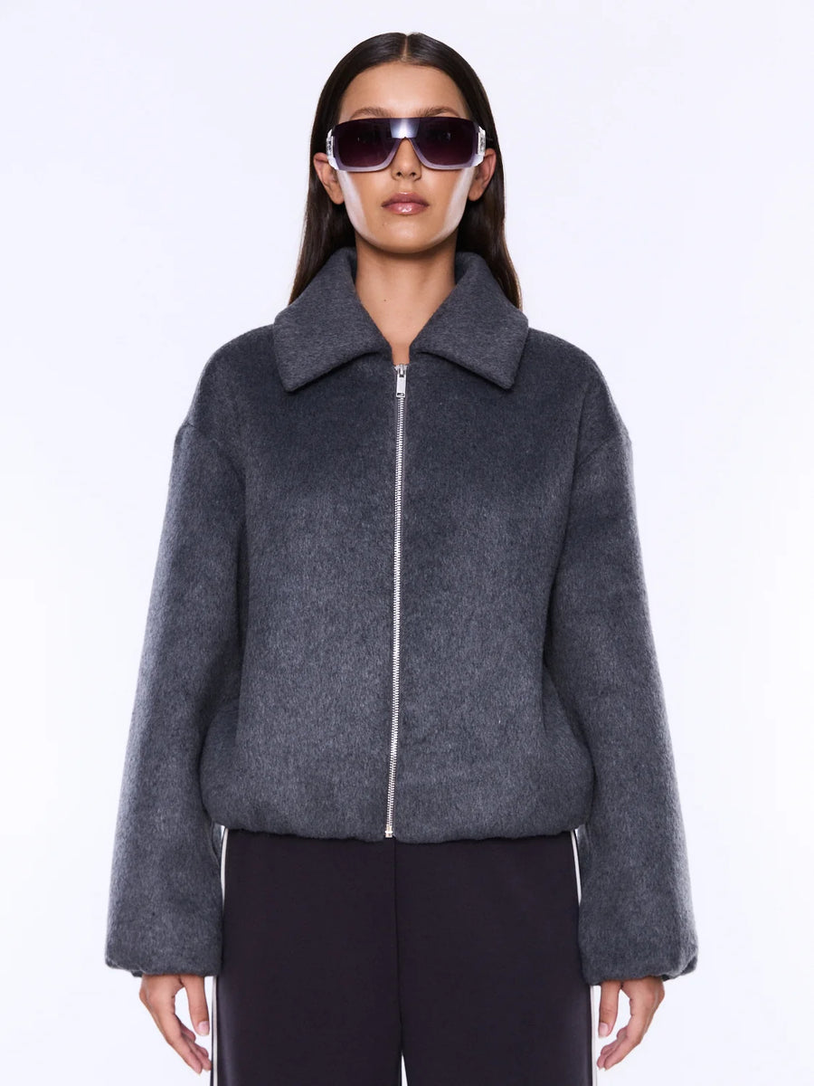 Ena Pelly II MAEVE Wool Blend Bomber - grey