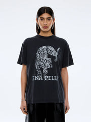 Ena Pelly II CRAWLING LEOPARD Tee - vintage black