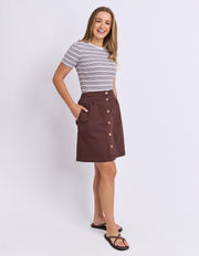 Foxwood II LEONA RIB TOP - Chocolate
