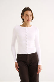 PRIMI II CATERINA SNAP BUTTON TOP - White