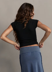 Pinky & Kamal II CROPPED BABY Tee - butter