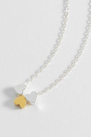 Multi Heart Bead Necklace - Silver Chain