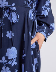 Elm II KACEY Floral Dress - navy print