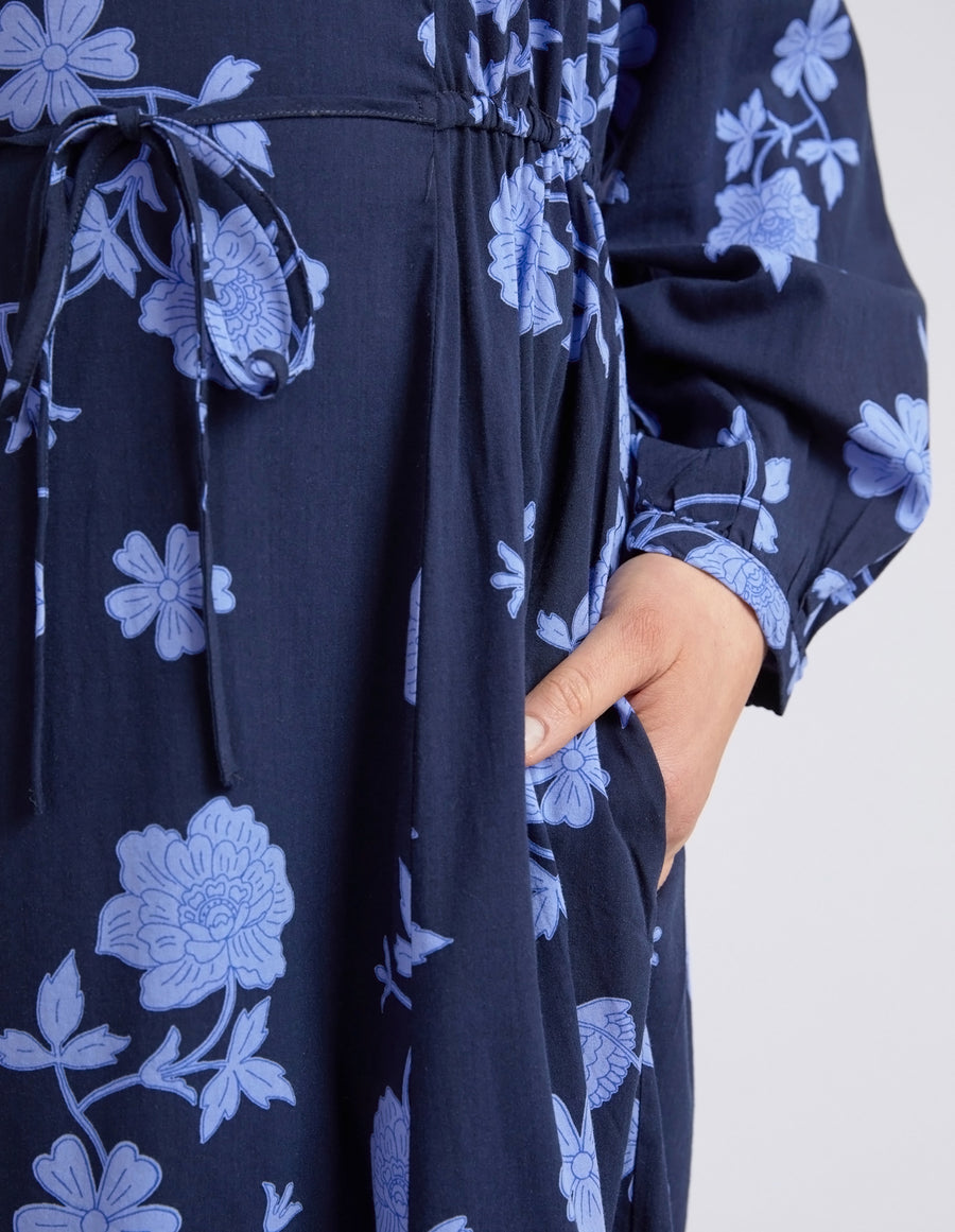 Elm II KACEY Floral Dress - navy print