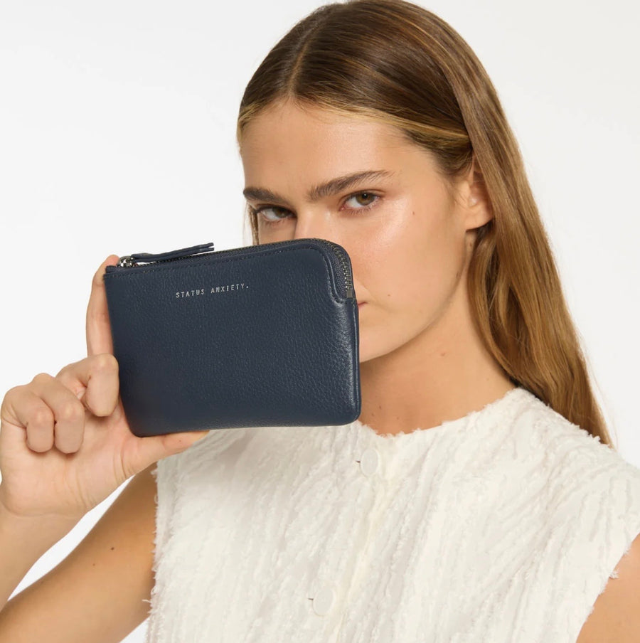 Status Anxiety II SMOKE and MIRRORS wallet - midnight blue
