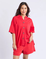 FOXWOOD II POP-Over Shirt - Red