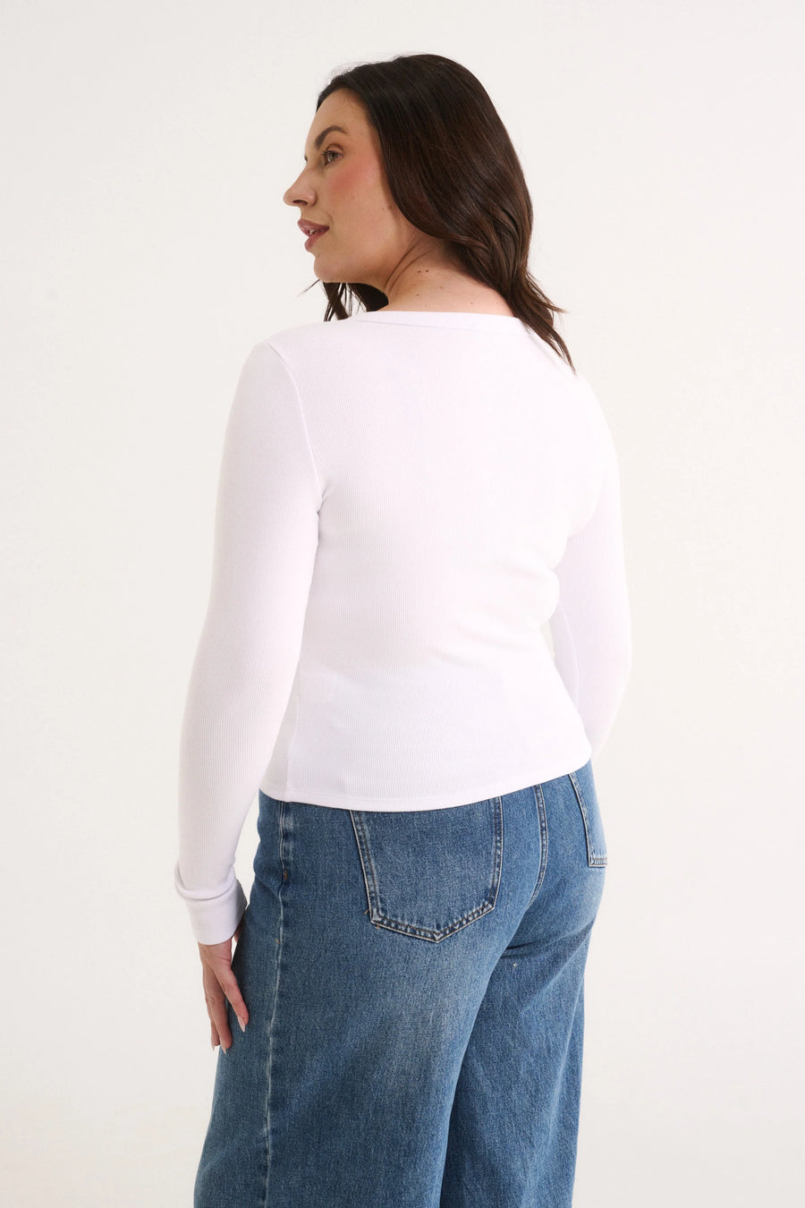 PRIMI II CATERINA SNAP BUTTON TOP - White
