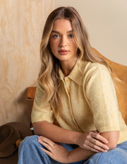 Foxwood II FERNIE Button Knit - yellow