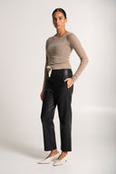 Lounge The Label Sian Pleather Pants - Black