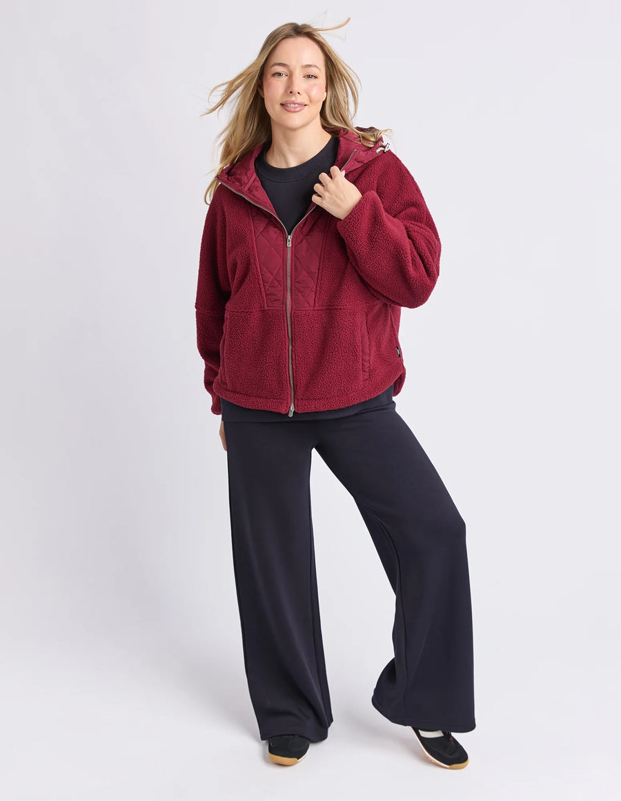 Elm Lifestyle II FREEDOM Quilted Fleece Jacket - plum/zin