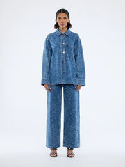 ENA Pelly II LISA Denim Shirt - Animal Blue