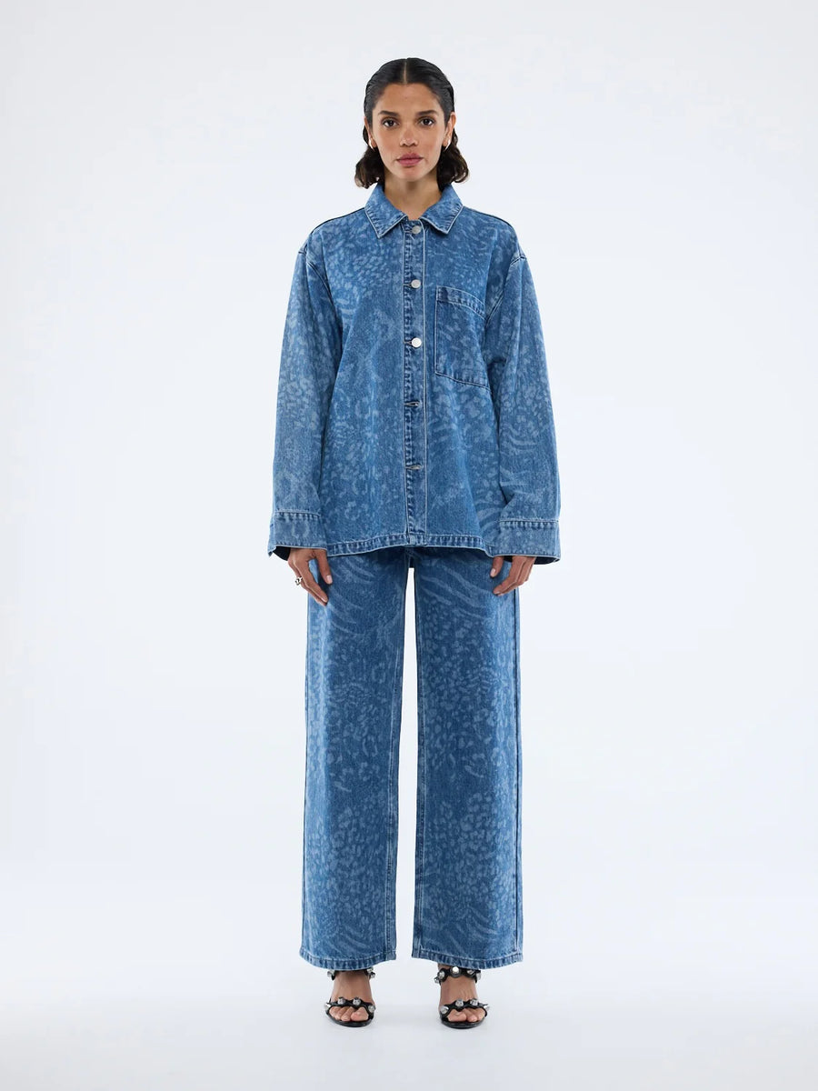 ENA Pelly II LISA Denim Shirt - Animal Blue