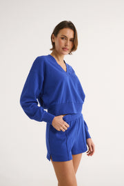 PRIMI II CHARLOTTE V NECK JUMPER - Cobalt