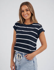 Foxwood II MANLY Stripe Tee - navy